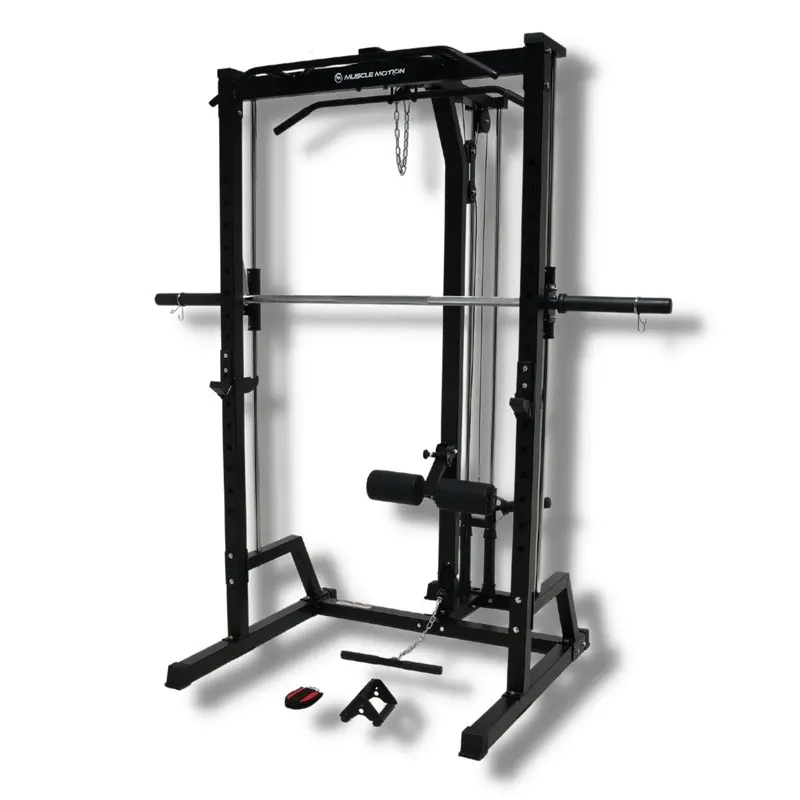 Muscle Motion SM1002P Smith Machine + Plate Loaded High Low Pulley