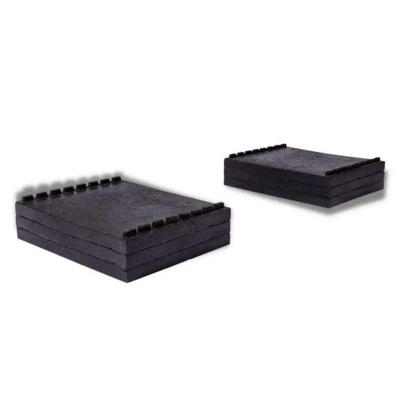 Muscle Motion Stackable Rubber Deadlift Blocks (Pair) (Black)