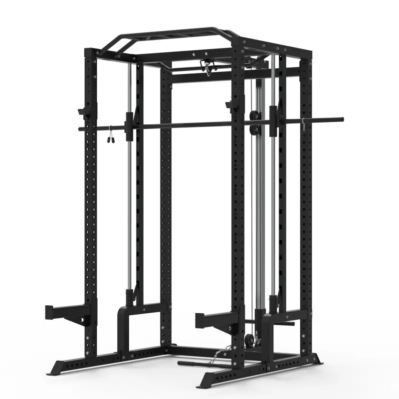 Muscle Motion Valor Power Rack with High Low Pulley and Smith Machine