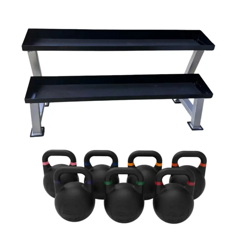Rapid Motion Powder Coated Competition Kettlebell + Rack Package
