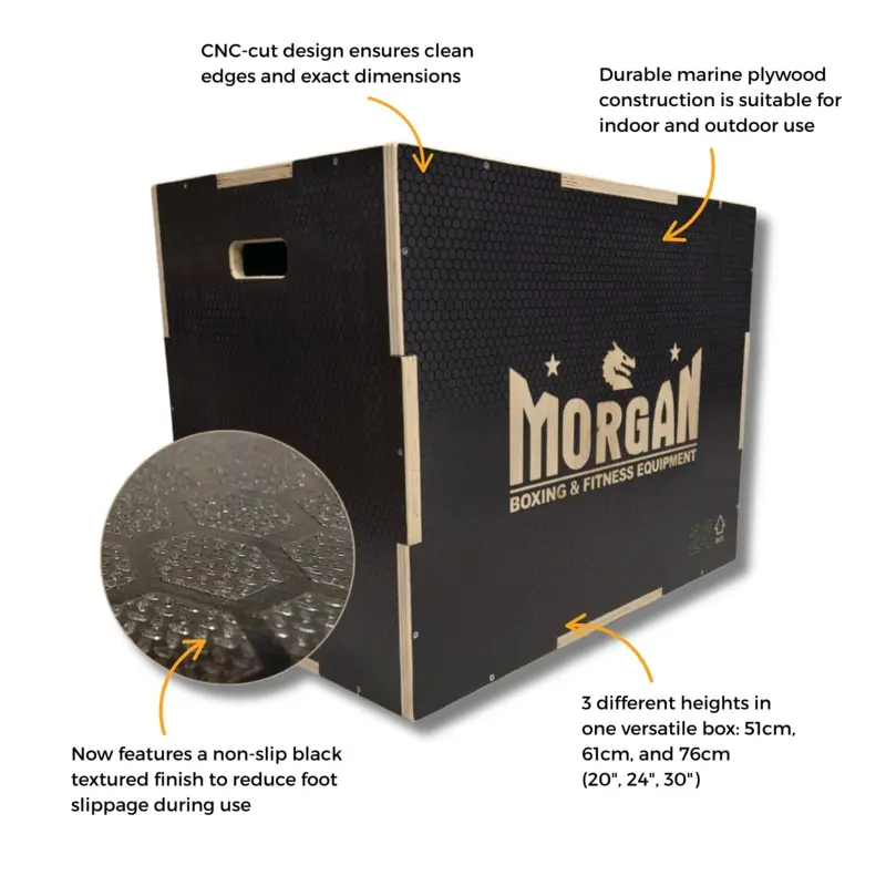 Morgan V2 Non Slip 3-in-1 Timber Plyo Box