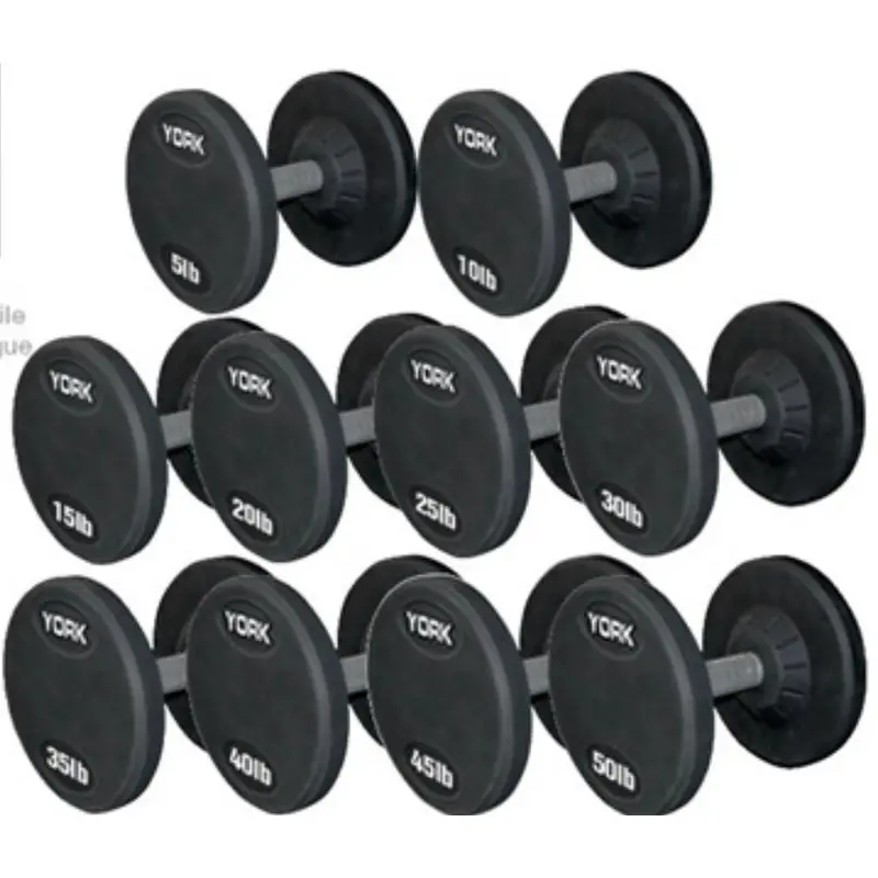 105-125 lb. Rubber Pro Style Dumbbell Set
