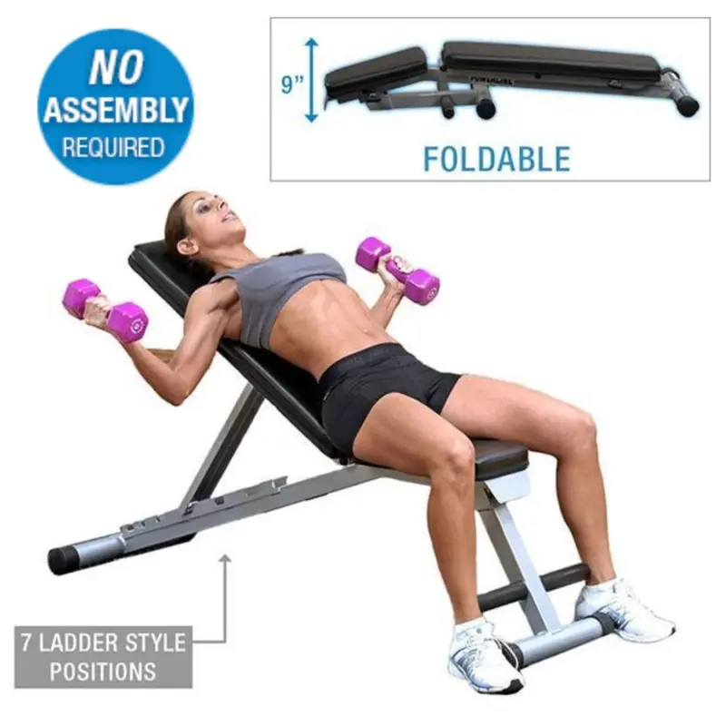 Body Solid Powerline Flat/Incline/Decline Folding Bench