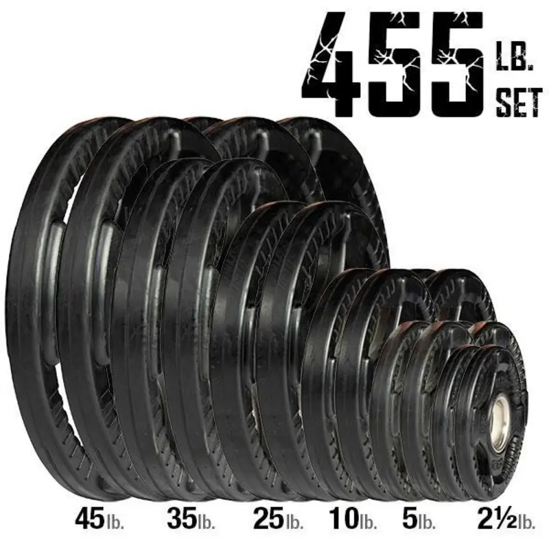 455 lb. Rubber Grip Olympic Plate Set
