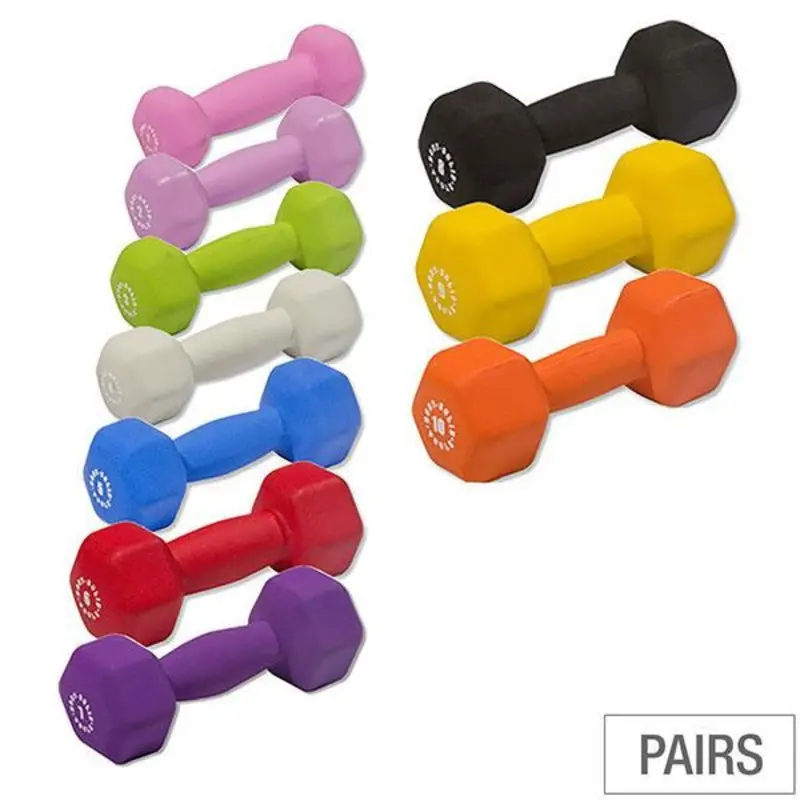 Body-Solid Tools Neoprene Dumbbells (1-10 lb. In Pairs)