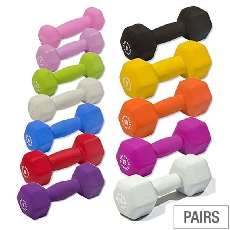 Body-Solid Tools Neoprene Dumbbells (1-15 lb. In Pairs)