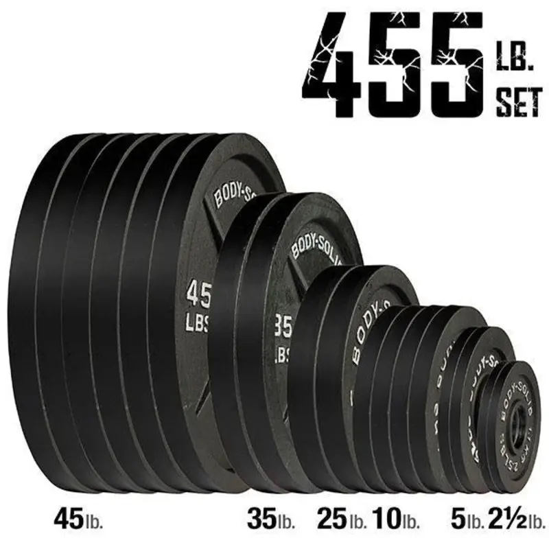 455 lb. Body-Solid Cast Iron Olympic Plate Set