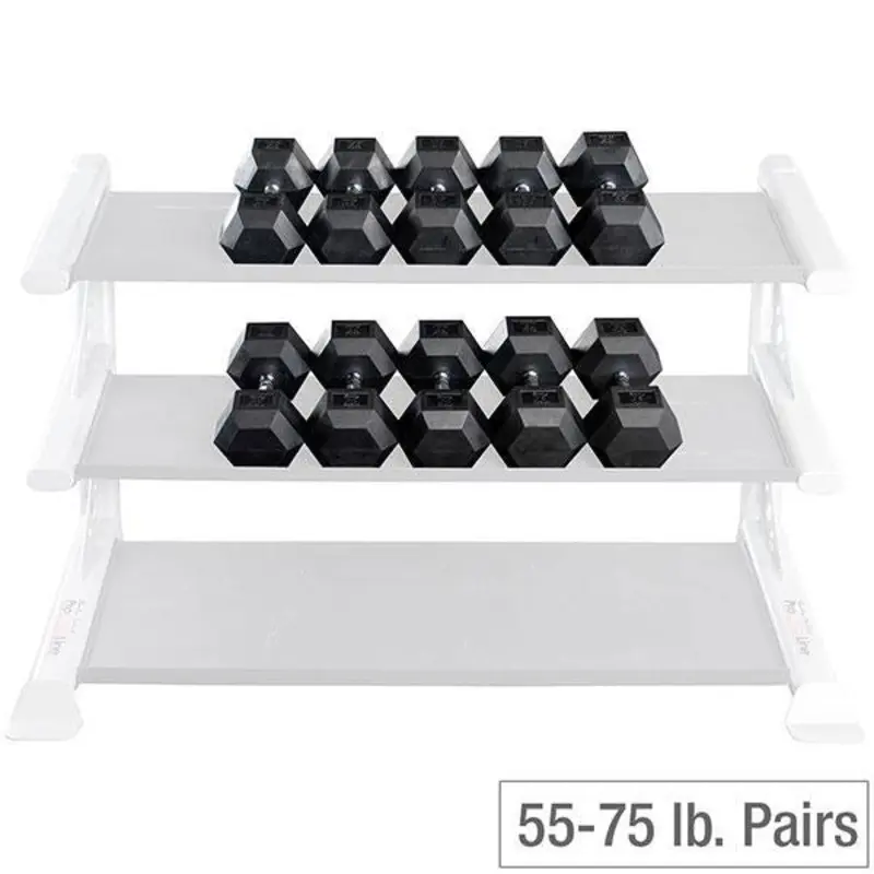 Rubber Coat Hex Dumbbell Set