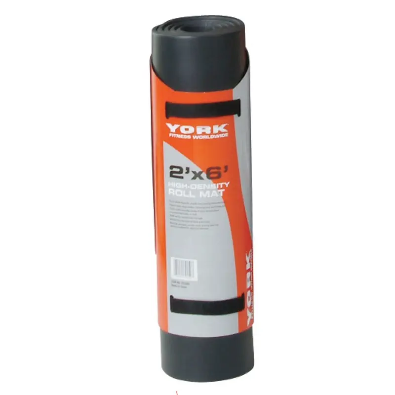 YORK 2x6 Roll-Up Exercise Mat, Black (3/8 Thickness)