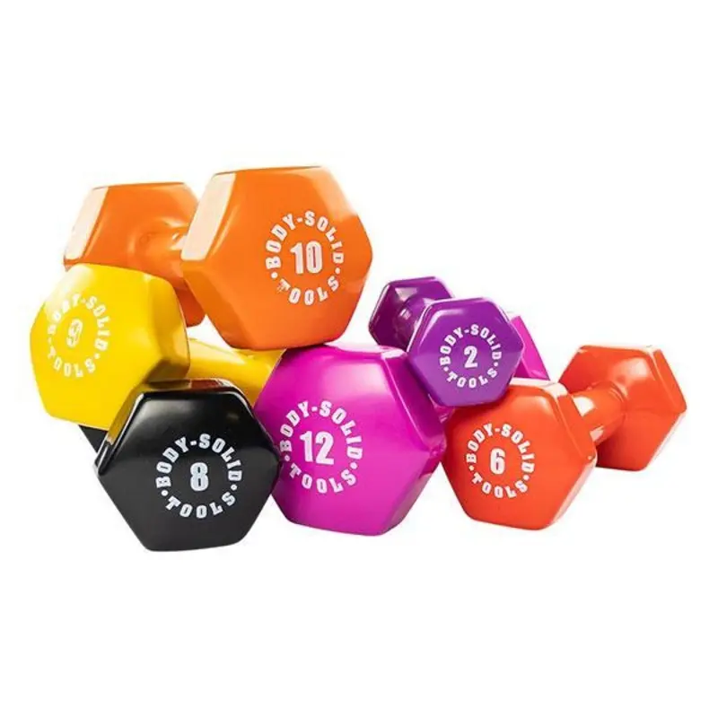 Body-Solid Tools Vinyl Dumbbells (1-10 lb. In Pairs)