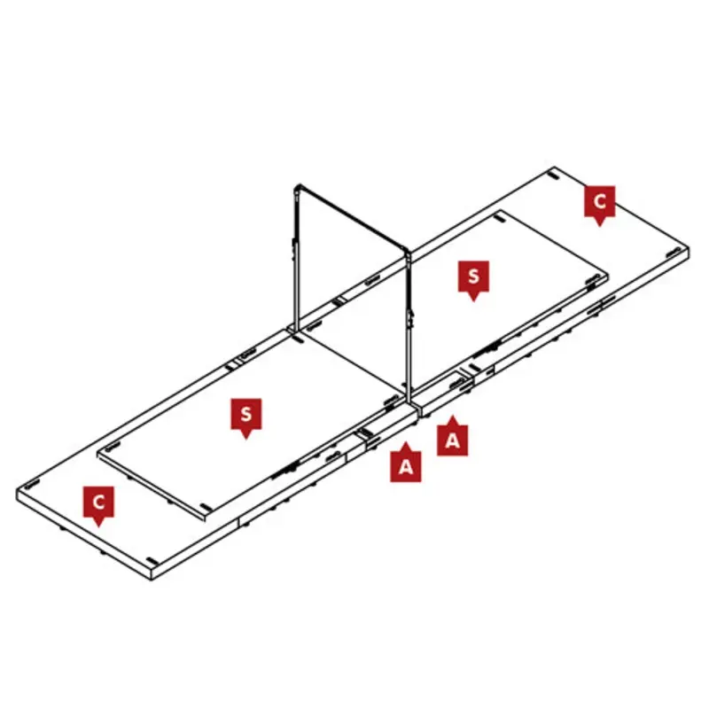 FIG Competition Horizontal Bar Mat Configuration