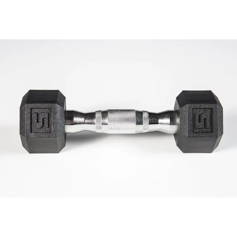 YORK PVC Hex Dumbbell, Chrome Ergo Handle