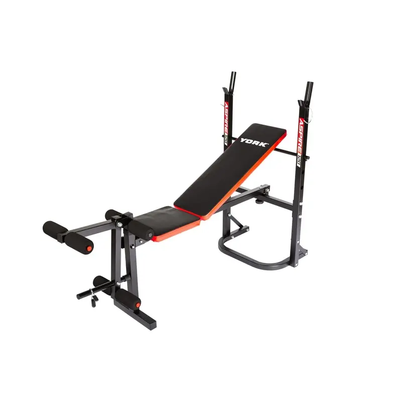 YORK Aspire Incline/Folding Bench with Leg Curl