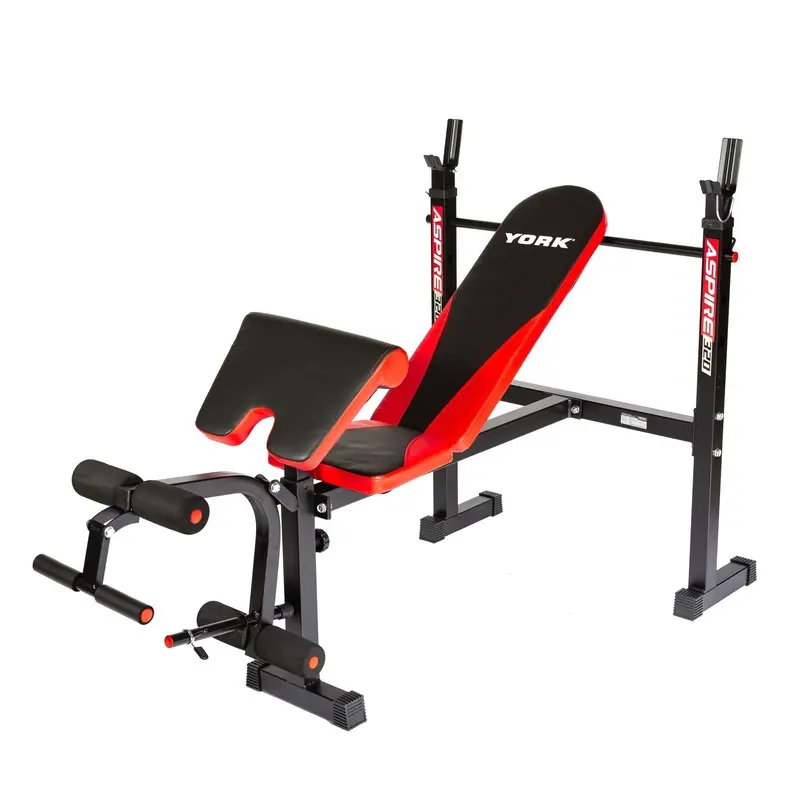 YORK Aspire Multi Purpose Flat to Incline Bench with Arm/Leg Curl