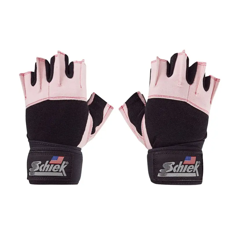 SCHEIK PINK PLATINUM SERIES LIFTING GLOVES WITH WRIST WRAPS