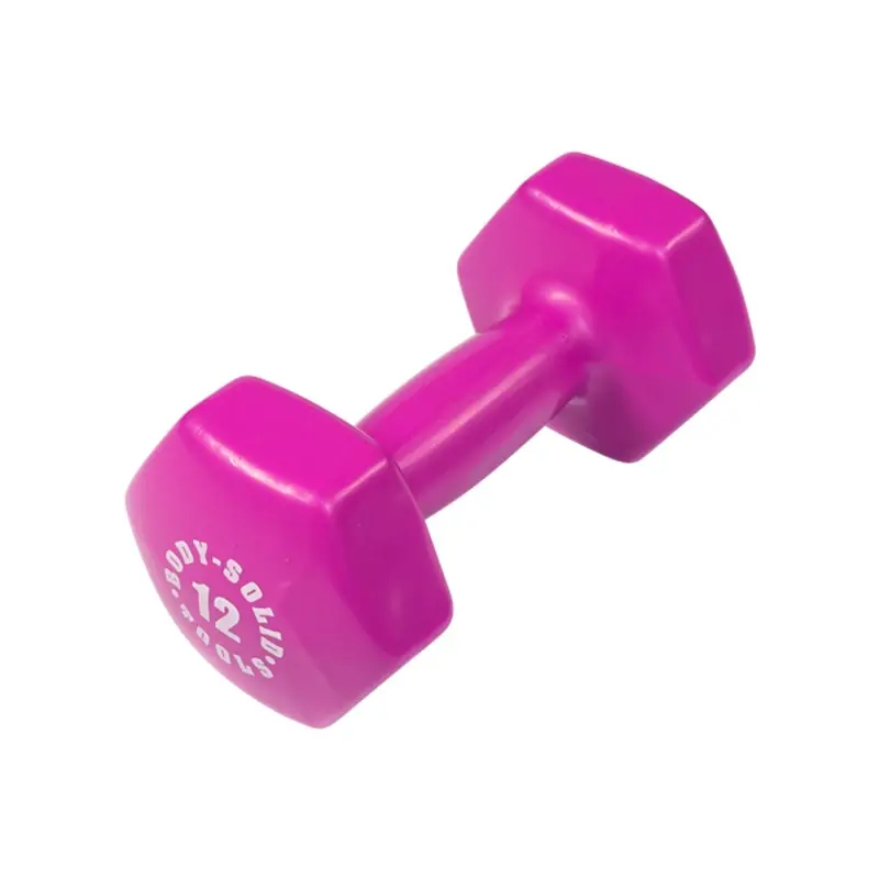 Bodysolid Magenta 12lb Vinyl Dumbbell