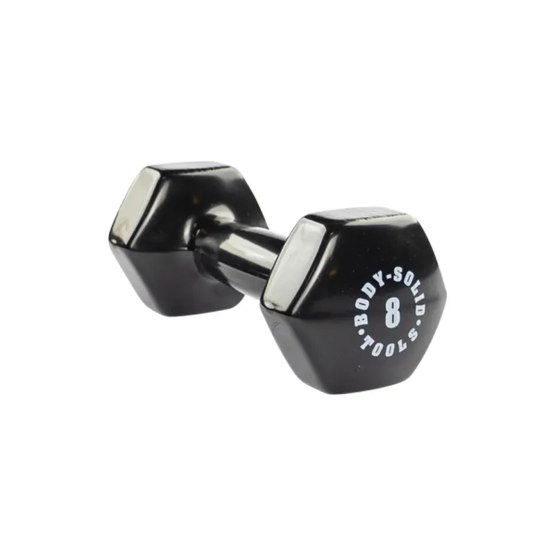 Bodysolid Black 8lb Vinyl Dumbbell