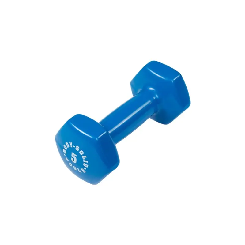 Bodysolid Blue 5lb Vinyl Dumbbell