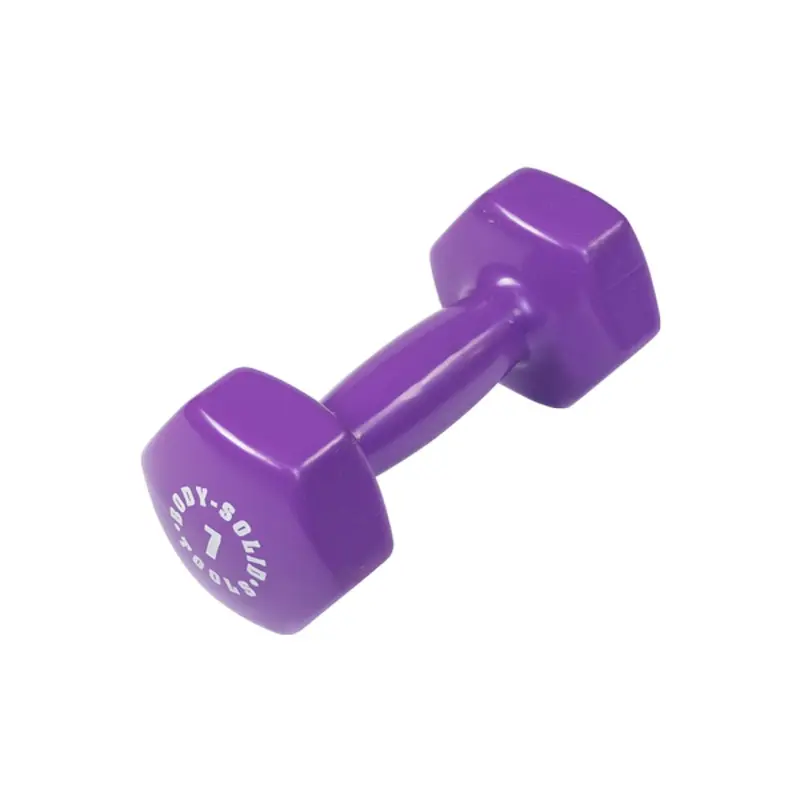 Bodysolid Dark Purple 7lb Vinyl Dumbbell