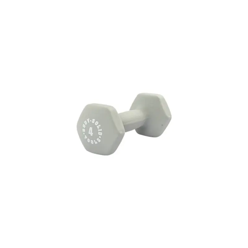 Bodysolid Light Gray 4lb Neoprene Dumbbell