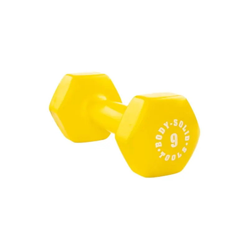 Bodysolid Yellow 9lb Vinyl Dumbbell
