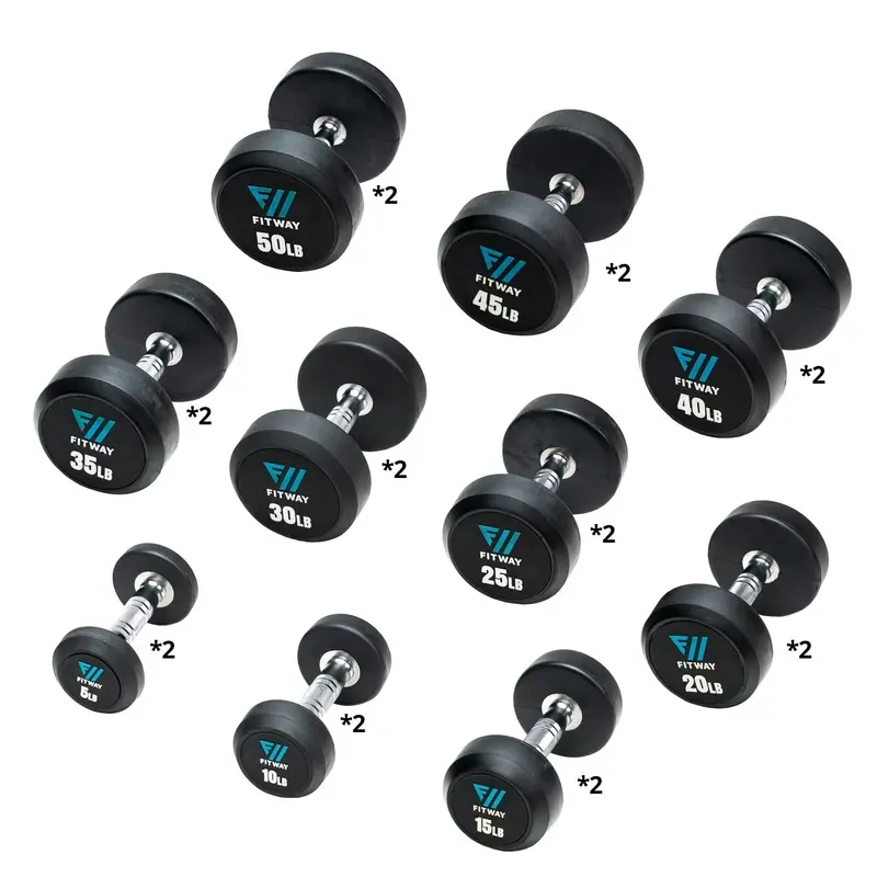 Fitway Commercial Dumbbell Set, 5lb - 50lb
