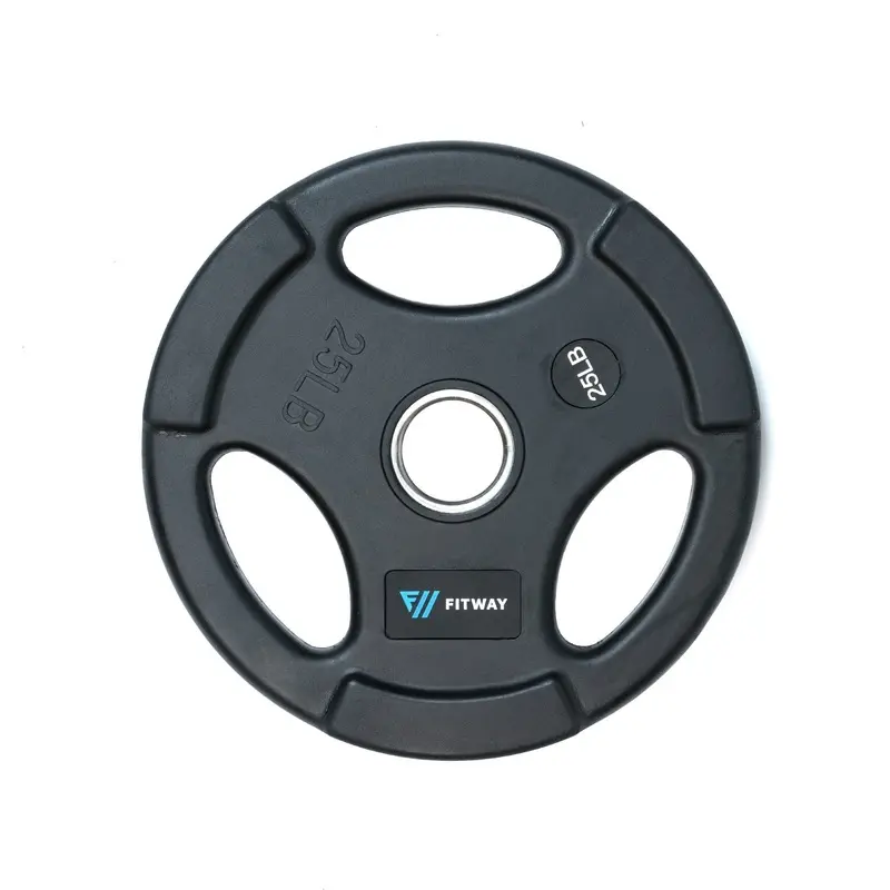 Fitway Olympic Rubber Grip Plate - 25lb