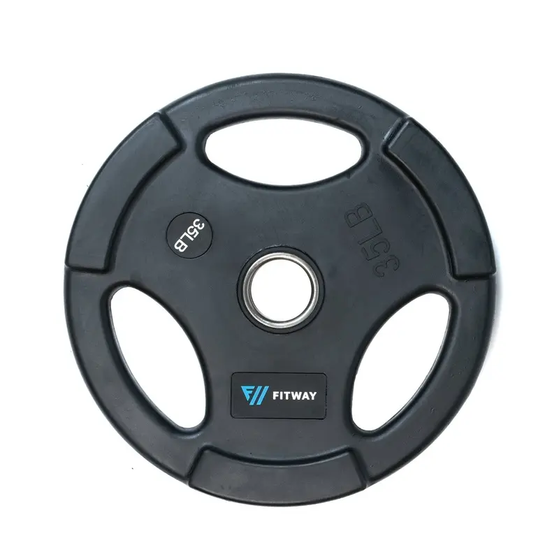 Fitway Olympic Rubber Grip Plate - 35lb