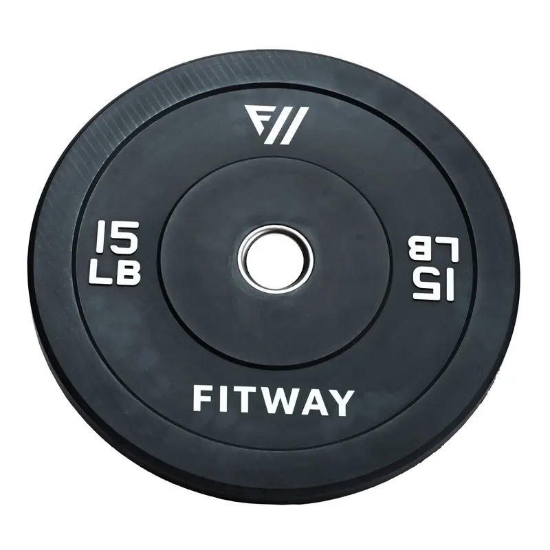 Fitway 15lb Olympic Rubber Bumper Plate