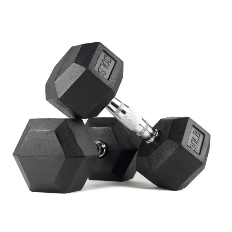 5 lb Rubber Hex Dumbbells