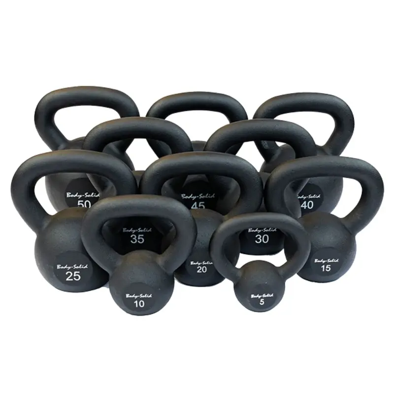 Body-Solid Iron Powder Coat Kettlebells