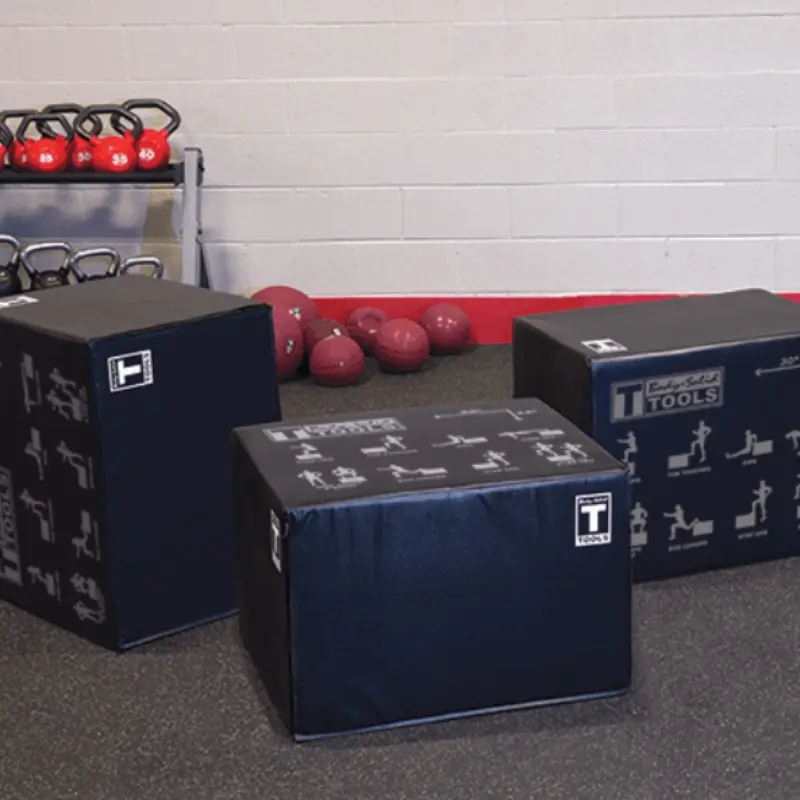 Body Solid BSTSPBOX 3 Way Soft Plyo Box, 20", 24", 30"