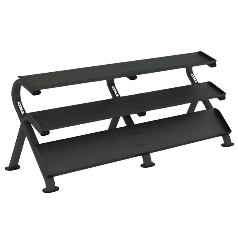 TKO Strength 3-Tier Horizontal Mega Rack For Hex Dumbbells - 891HDR-BK