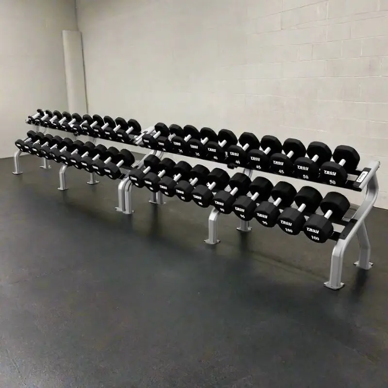 TROY COMMPAC-TSDU100 Urethane Dumbbell Set with Racks