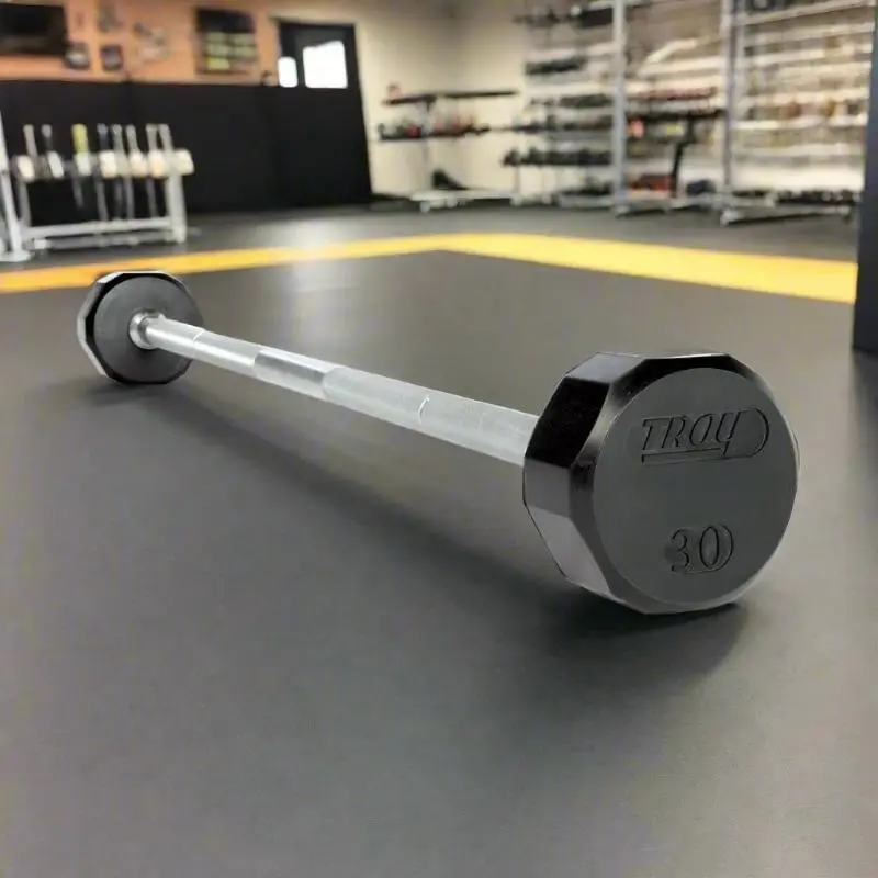 TROY TSB-R 12-Sided Solid Rubber Straight Barbell