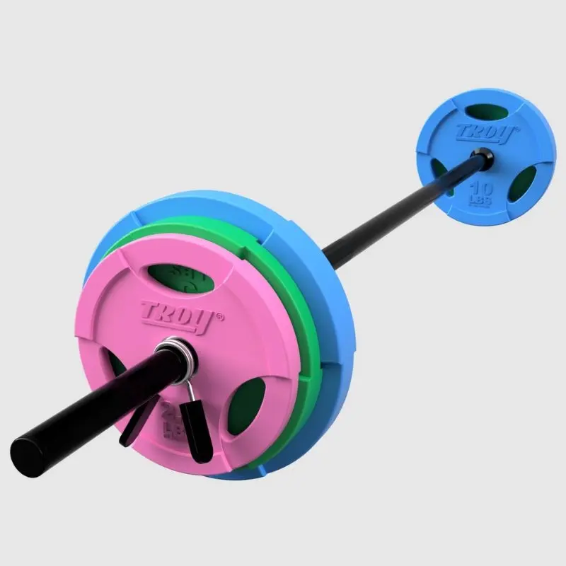 Troy TLW-40GC Color Lightweight Barbell Set
