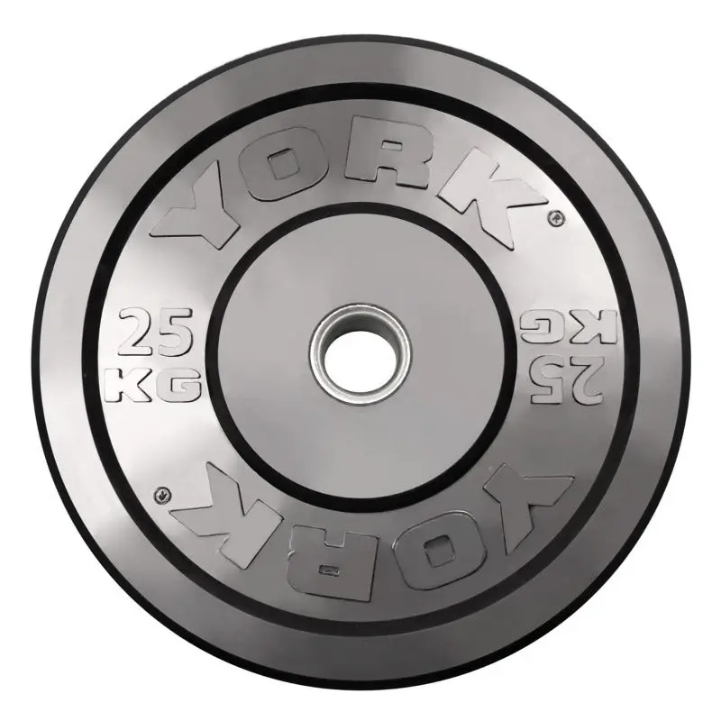 YORK USA Black Solid Rubber Training Bumper Plate (kg)