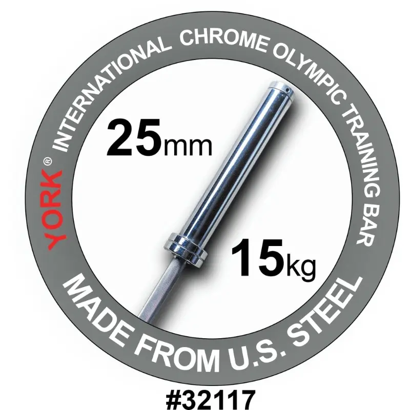 YORK Womens Olympic Training Weight Bar with Ferrous Bushings | 32117