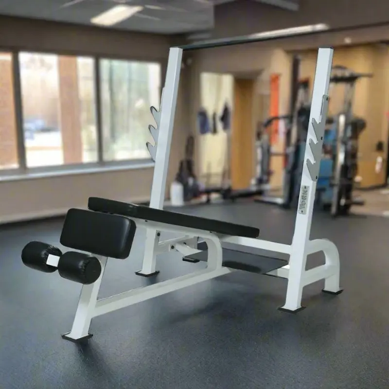 York ST Olympic Decline Bench w/ Gun Racks