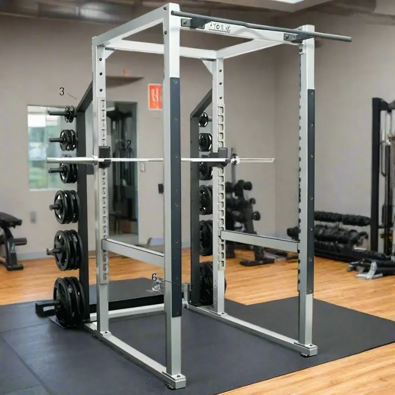 York ST Power Rack with Hook Plates - 40" Width - White