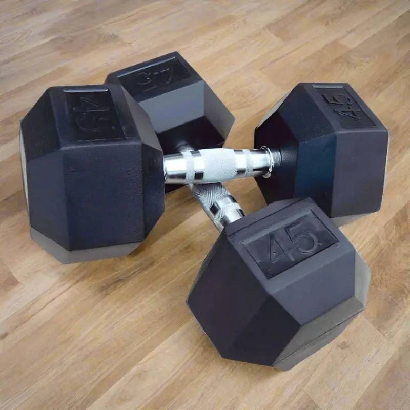 Intek Rubber Hex Dumbbells Set | RCHCRSET-005-075