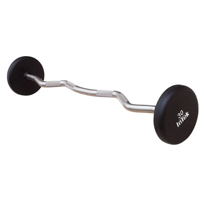Intek Strength Armor Series Solid Urethane Curl Bars | CBSUN