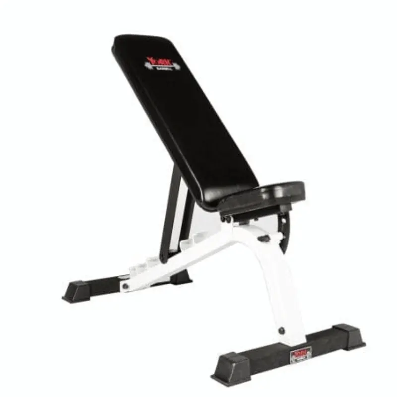YORK 48003 FT Flat-to-Incline Utility Bench White Frame / Black Upholstery