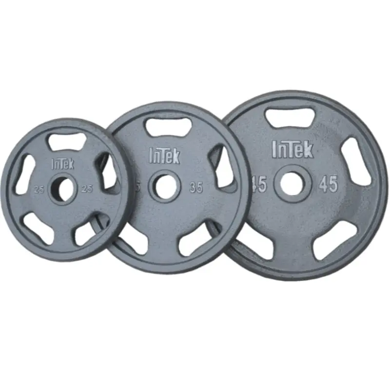 Intek Krft Steel Cast Olympic Plates, 205 lbs Set
