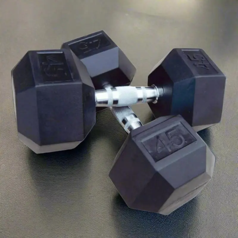 Intek Strength Rubber Hex Dumbbells Set | RCHCRSET-055-100