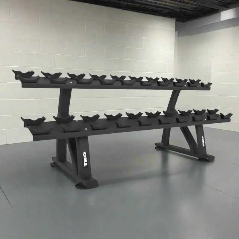 TKO 10 Pair Dumbbell Rack with Saddles - 7051B-BK