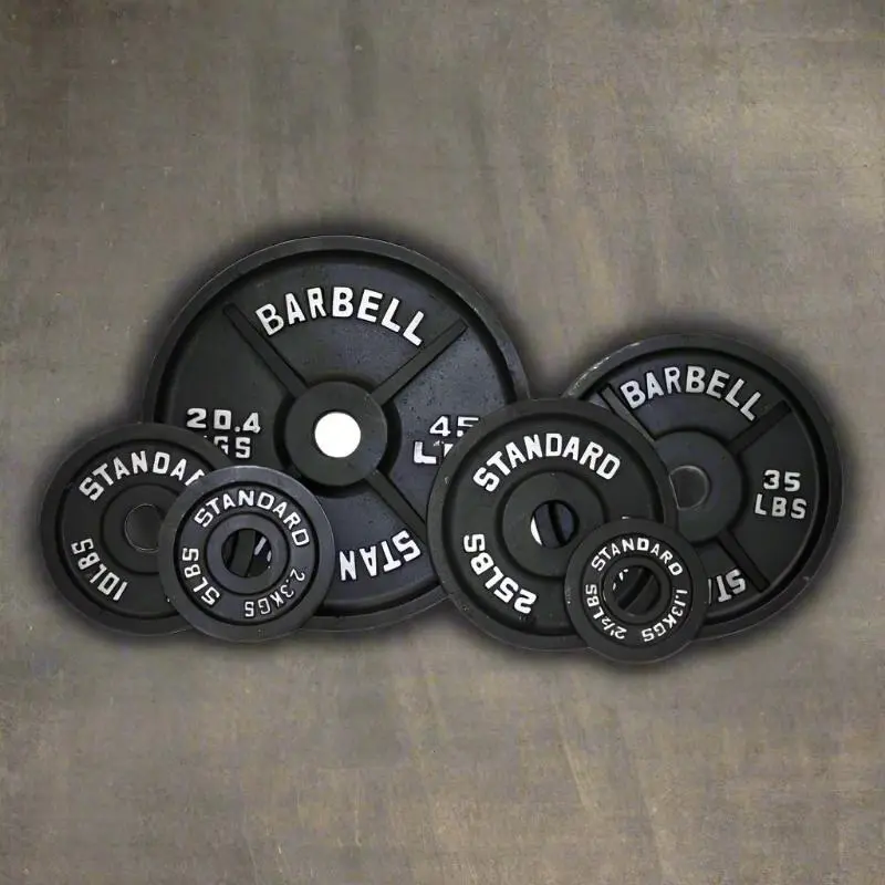 USA by TROY BO  Black Cast Iron Olympic 2" Plate Sets