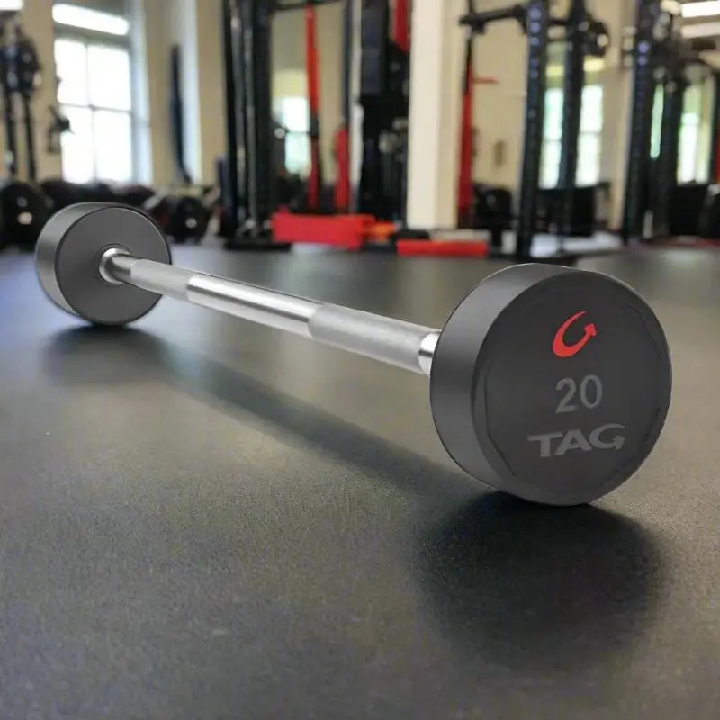 TAG Fitness BBEL-STRT Premium Ultrathane Fixed Barbell with Straight Handle