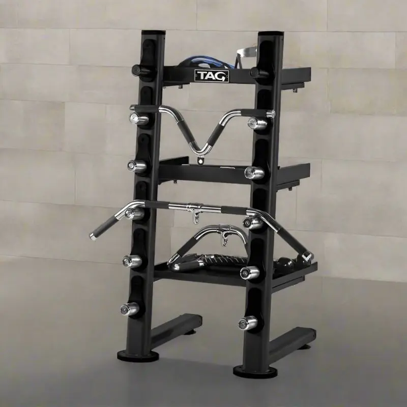 TAG Fitness Cable Accessory Rack - Black