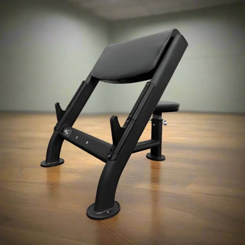 TAG Fitness Preacher Bench - Black Frame